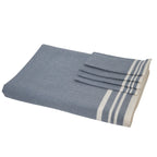 Mahdia - Nappe + 10 Serviettes - Bleu Jean