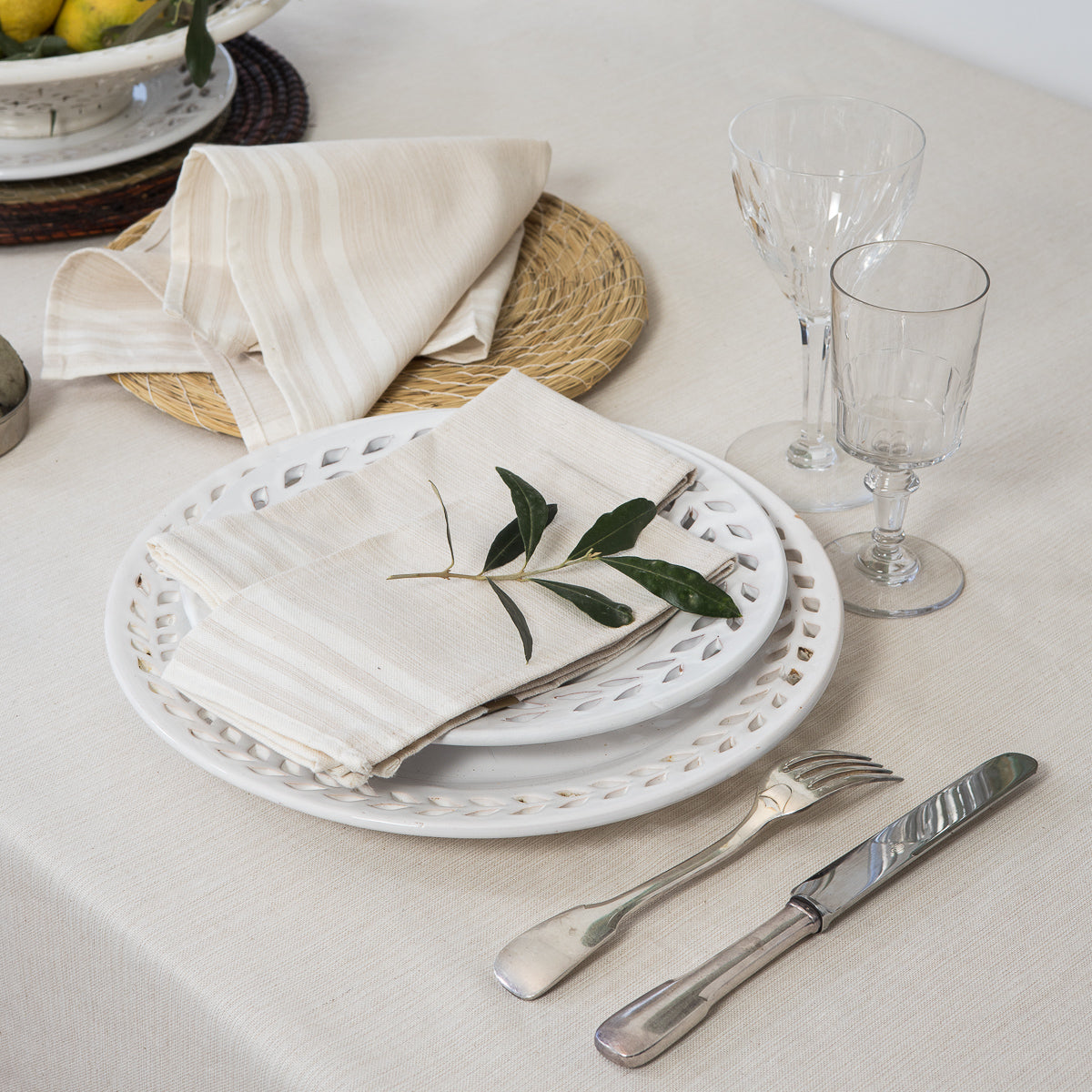 Mahdia - Mantel + 10 Servilletas - Lino