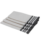 Mahdia - Lot De 4 Serviettes De Table - Blanc/Noir