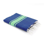 St Tropez - Fouta bicolor - Azul griego/Verde manzana