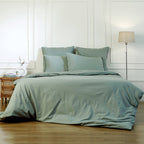 LUNA verde celadón fundas de almohada 50x70