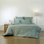 LUNA verde celadón fundas de almohada 50x70