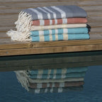 Hamptons - Fouta Honeycomb - Terracota/Plata