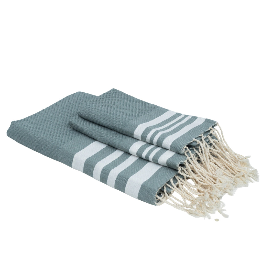 Hamptons - Foutas De Bain (1 Grande et 2 Petites) - Vert Sauge