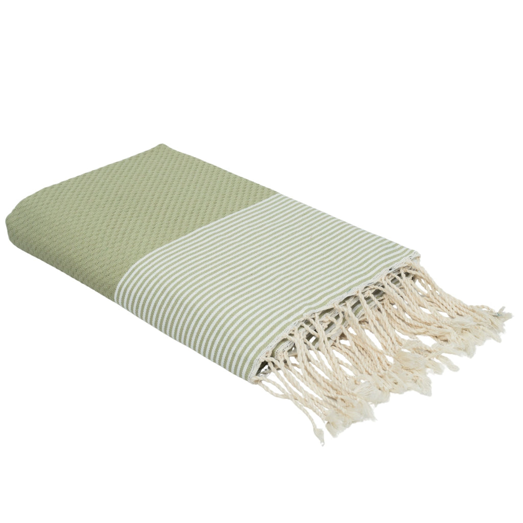Ibiza - Fouta Nid D'Abeille - Vert Amande