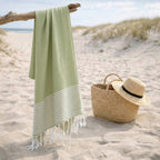 Ibiza - Fouta Nid D'Abeille - Vert Amande