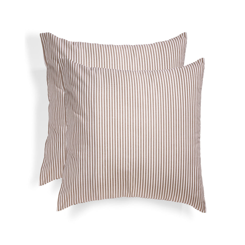 Lunar - Pillowcases (X2) - Washed Cotton - Hazelnut