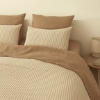 Lunar - Pillowcases (X2) - Washed Cotton - Hazelnut