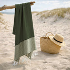 Ibiza - Fouta Nid D'Abeille - Vert Olive