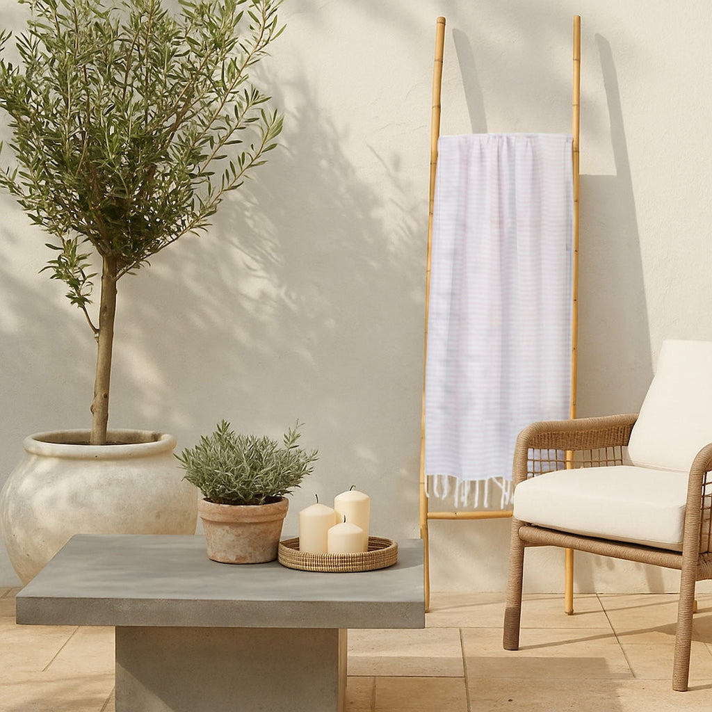 Fidji - Fouta Paréo - Rose Pâle