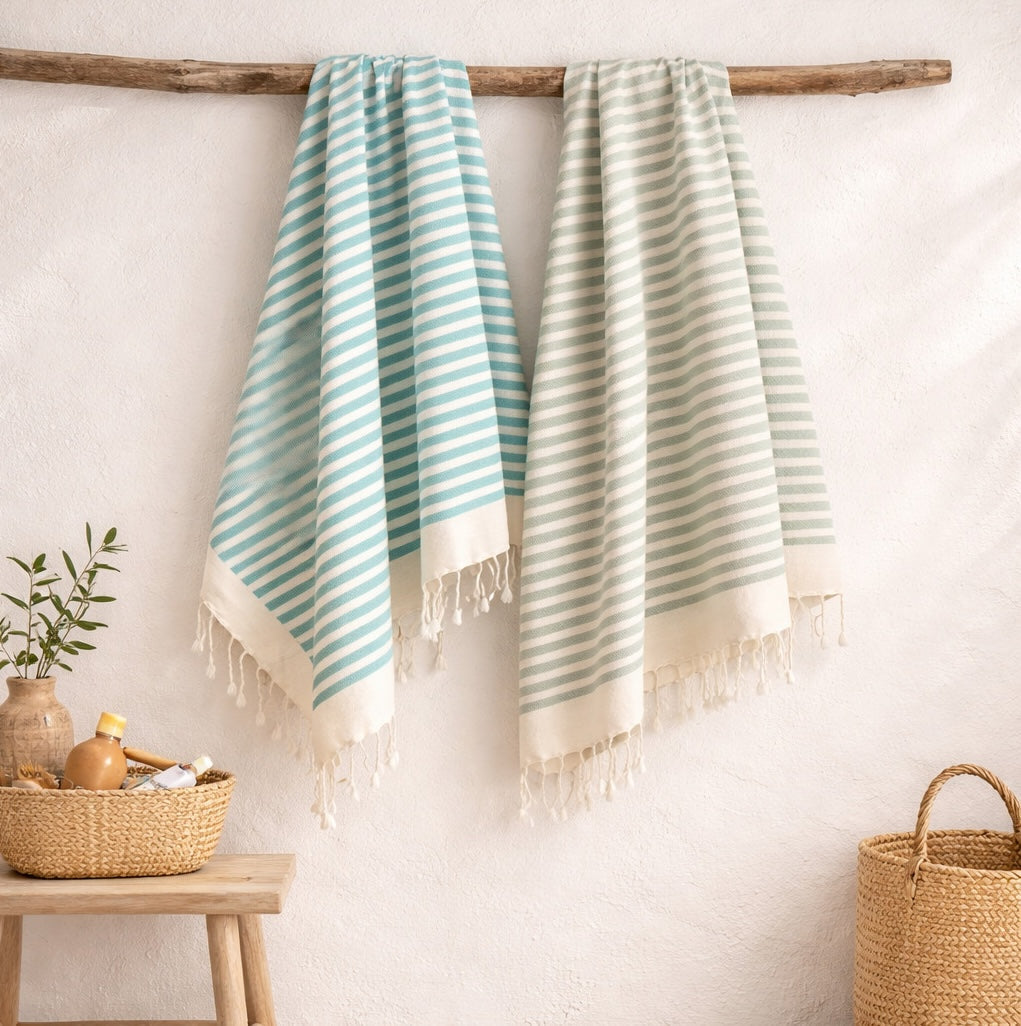 Hossegor - Set of 2 Foutas - Green