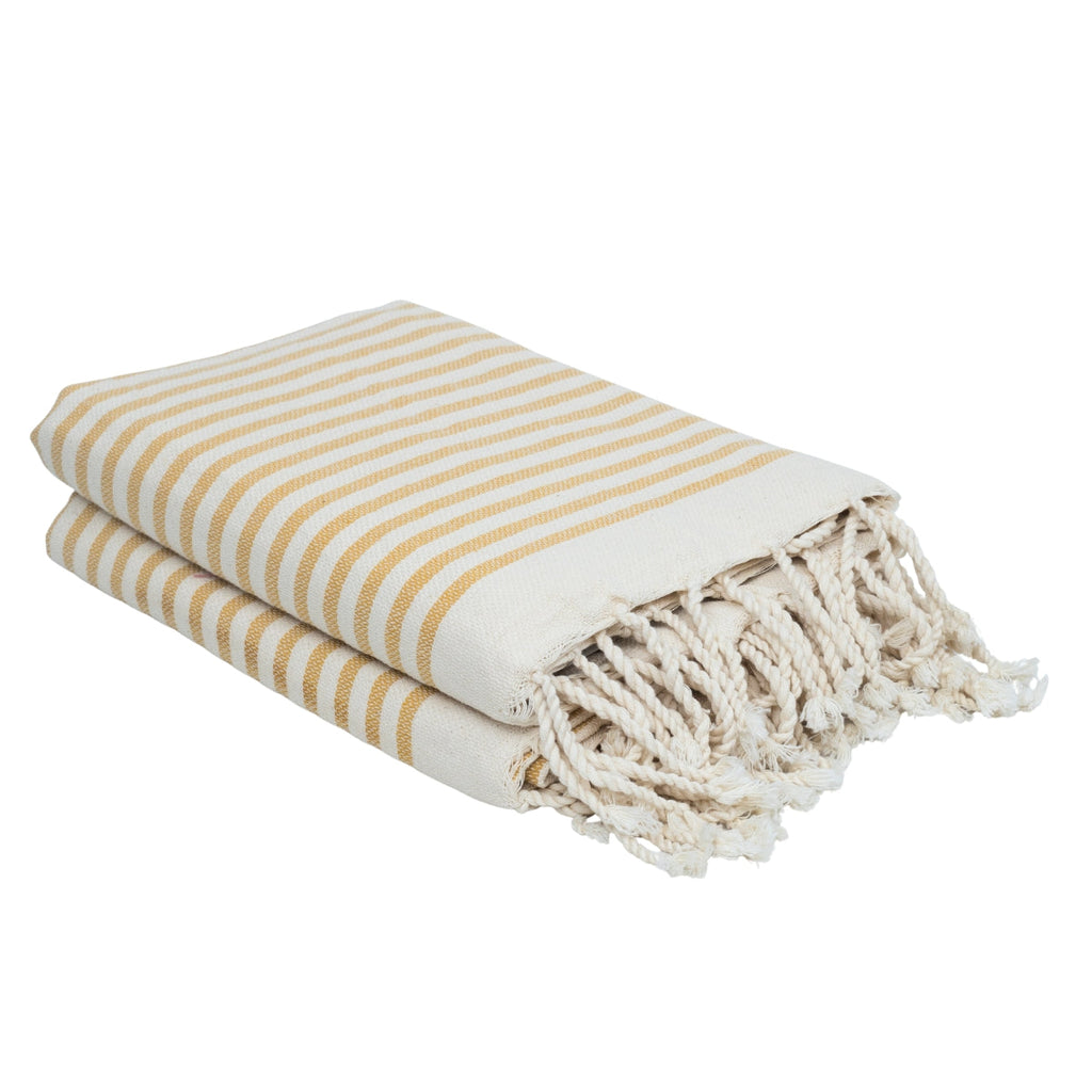 Hossegor - Set of 2 XXL Foutas - Mustard Yellow