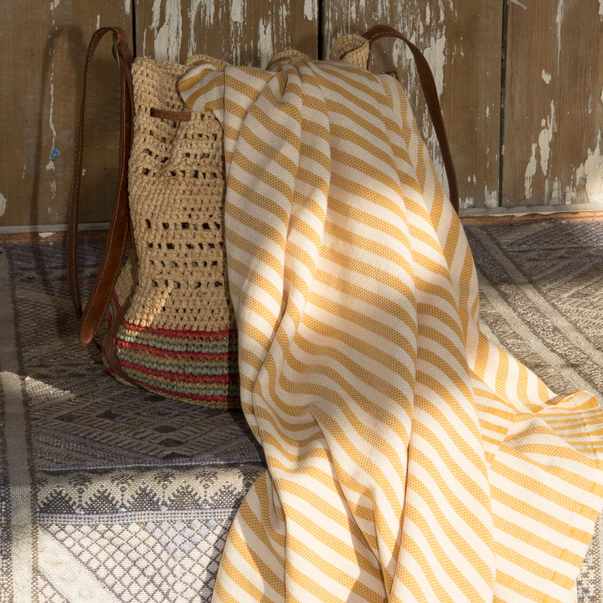 Hossegor - Set of 2 XXL Foutas - Mustard Yellow