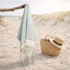 Biarritz - Fouta - Verde Agua/Taupe