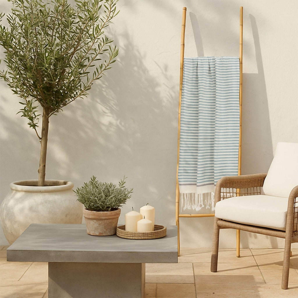 Biarritz - Fouta - Verde Agua/Taupe
