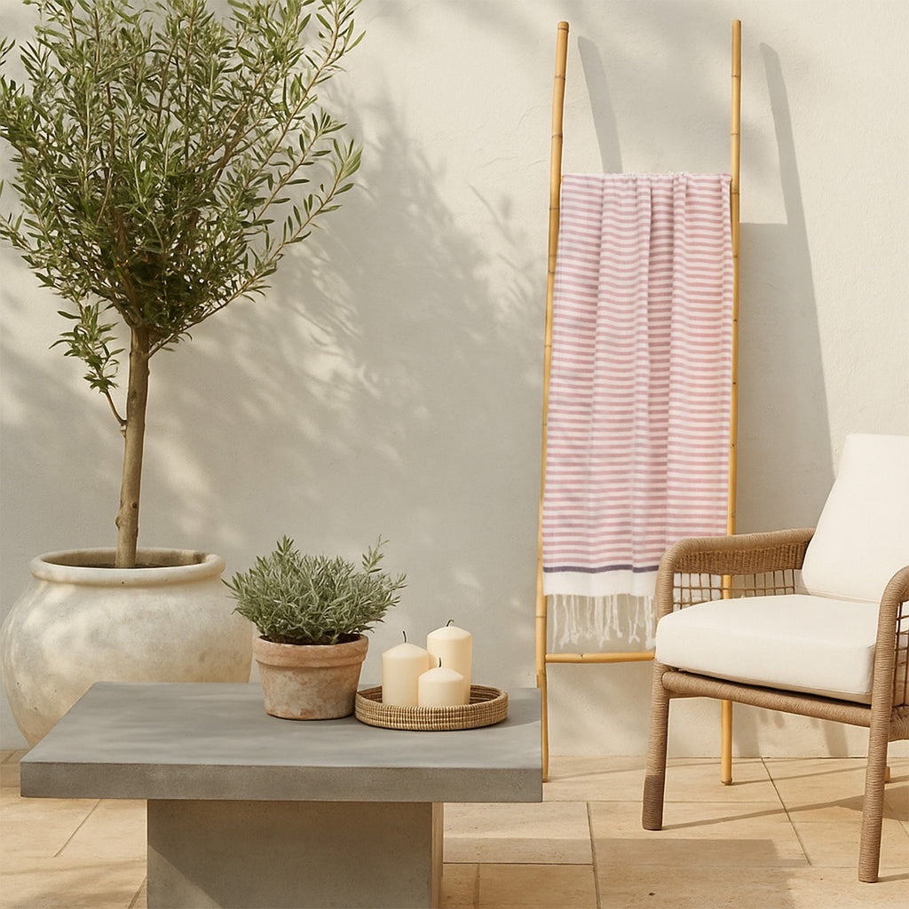 Biarritz - Fouta - Powder Pink/Plum
