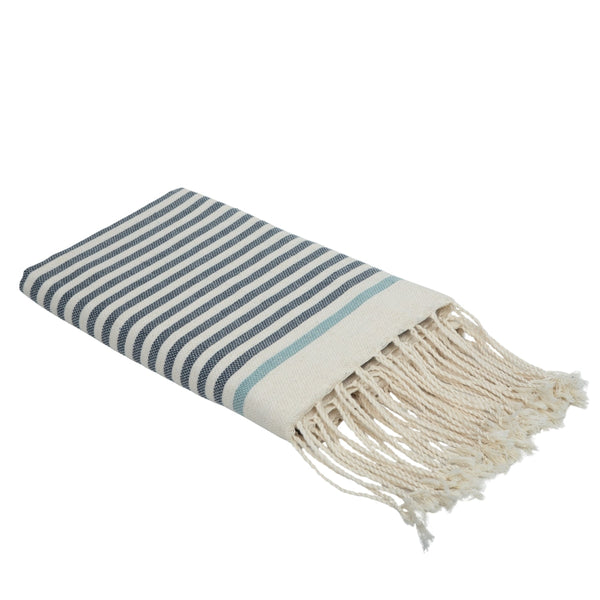 Biarritz - Fouta - Denim/Verde Agua