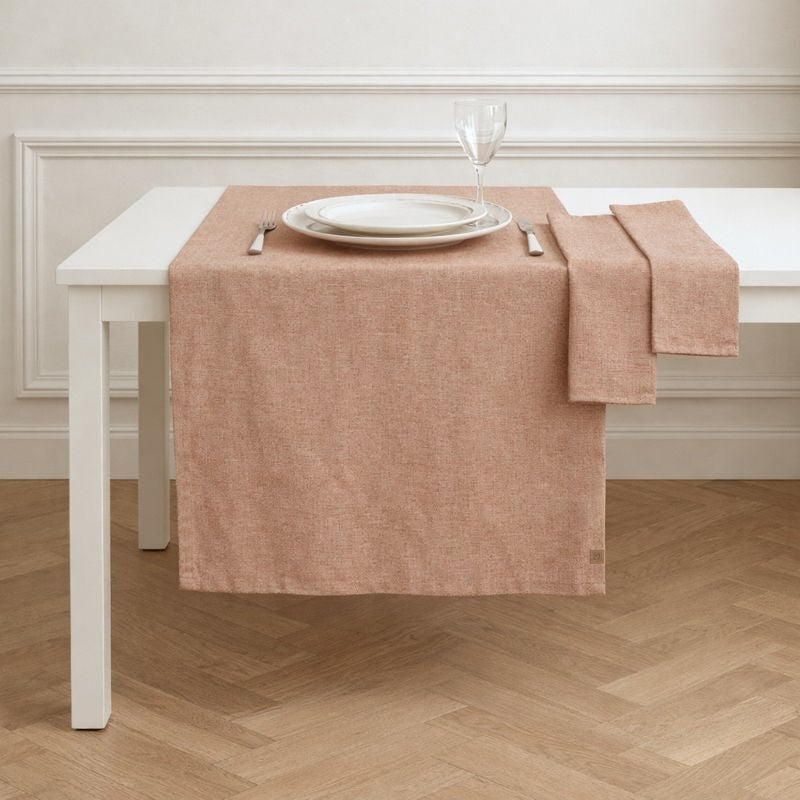 Colette - Camino De Mesa + 4 Servilletas - Rojo Teja