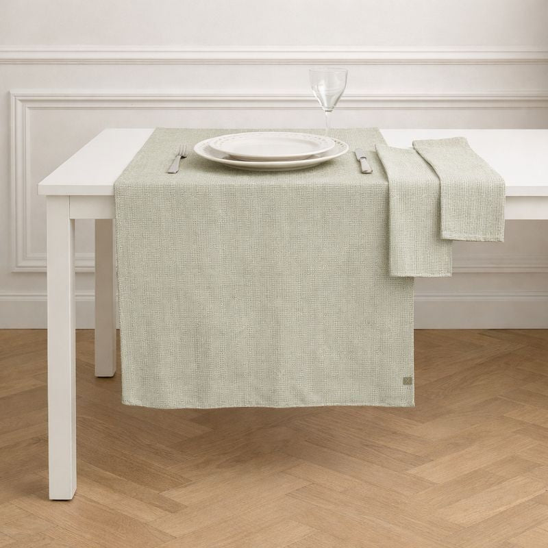 Colette - Camino De Mesa + 4 Servilletas - Verde Oliva