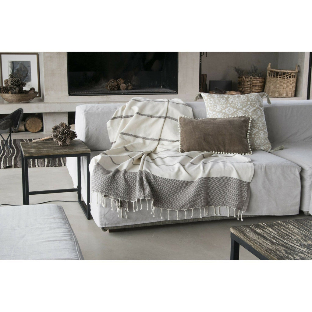 Liv - Plaid - Algodón - Taupe