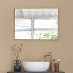 Luna - Miroir - Métal Rectangulaire - Doré