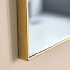 Luna - Miroir - Métal Rectangulaire - Doré