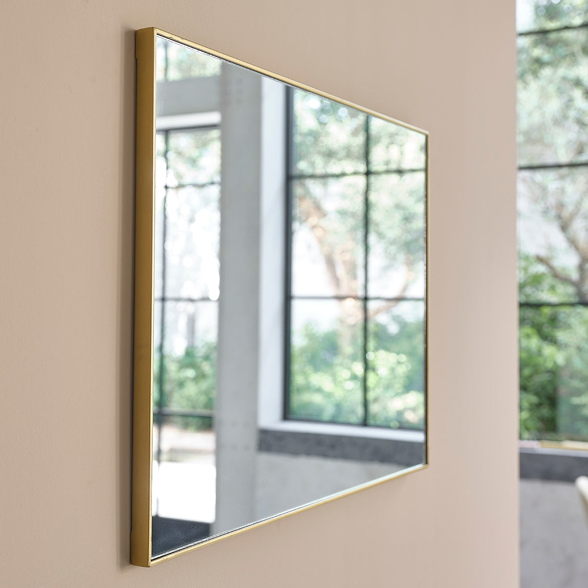 Luna - Miroir - Métal Rectangulaire - Doré