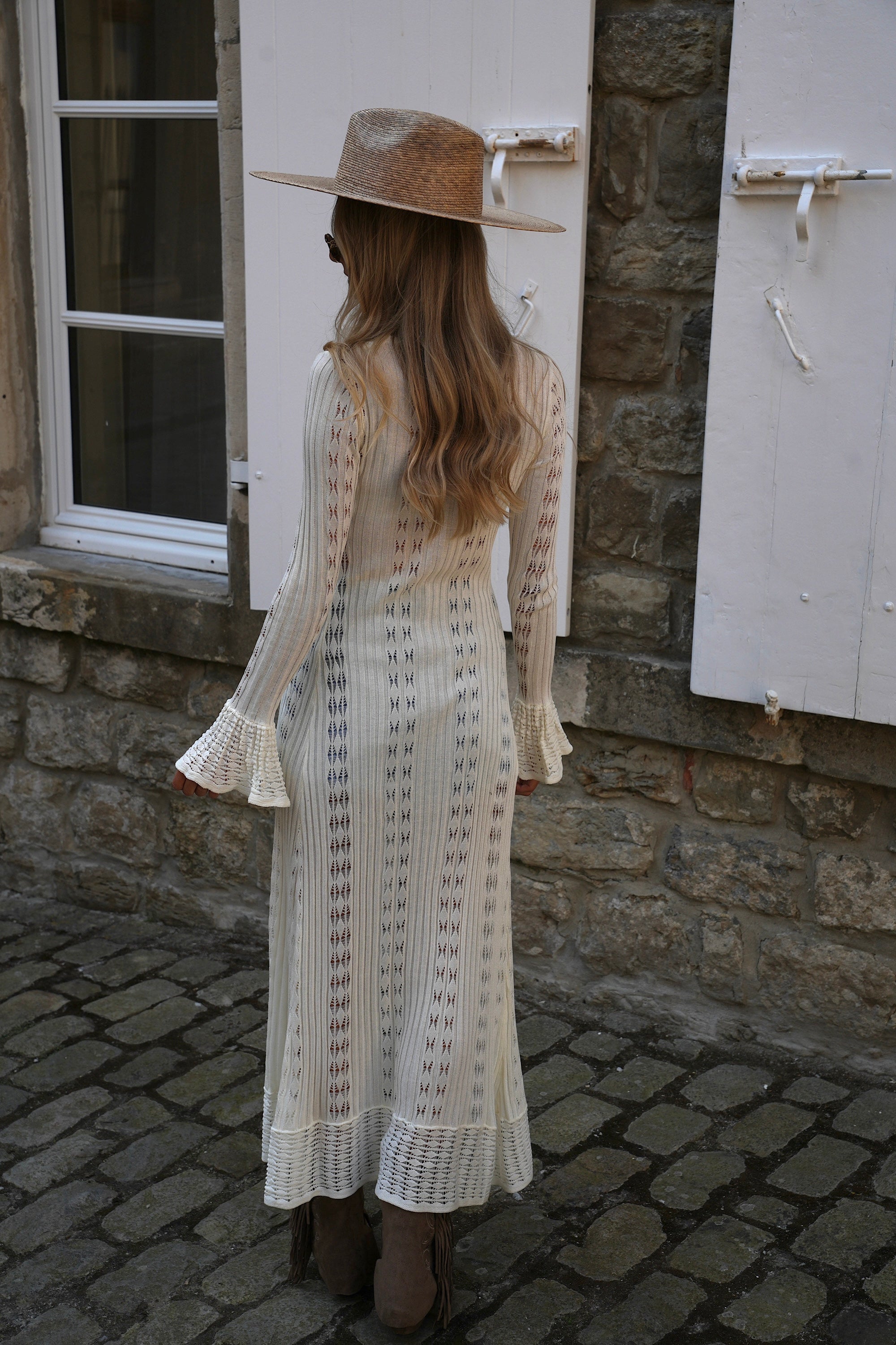 Gilet Long Laora - Crème