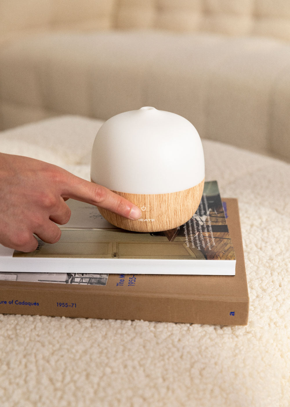 Aroma Studio - Diffuseur D’Arômes, Humidificateur & Éclairage Led - Bois Naturel