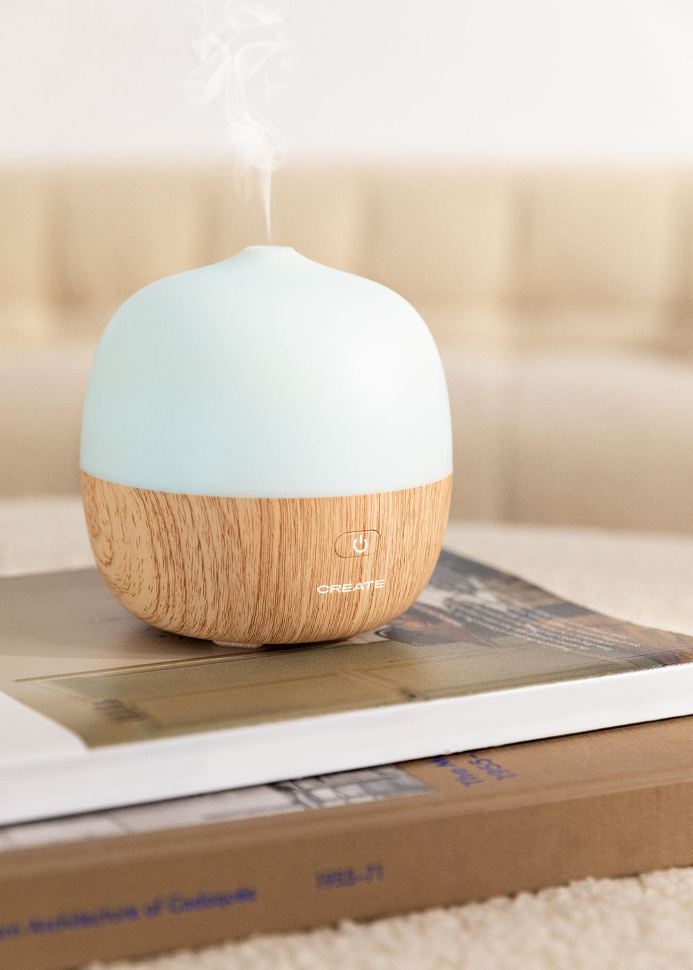 Aroma Studio - Diffuseur D’Arômes, Humidificateur & Éclairage Led - Bois Naturel