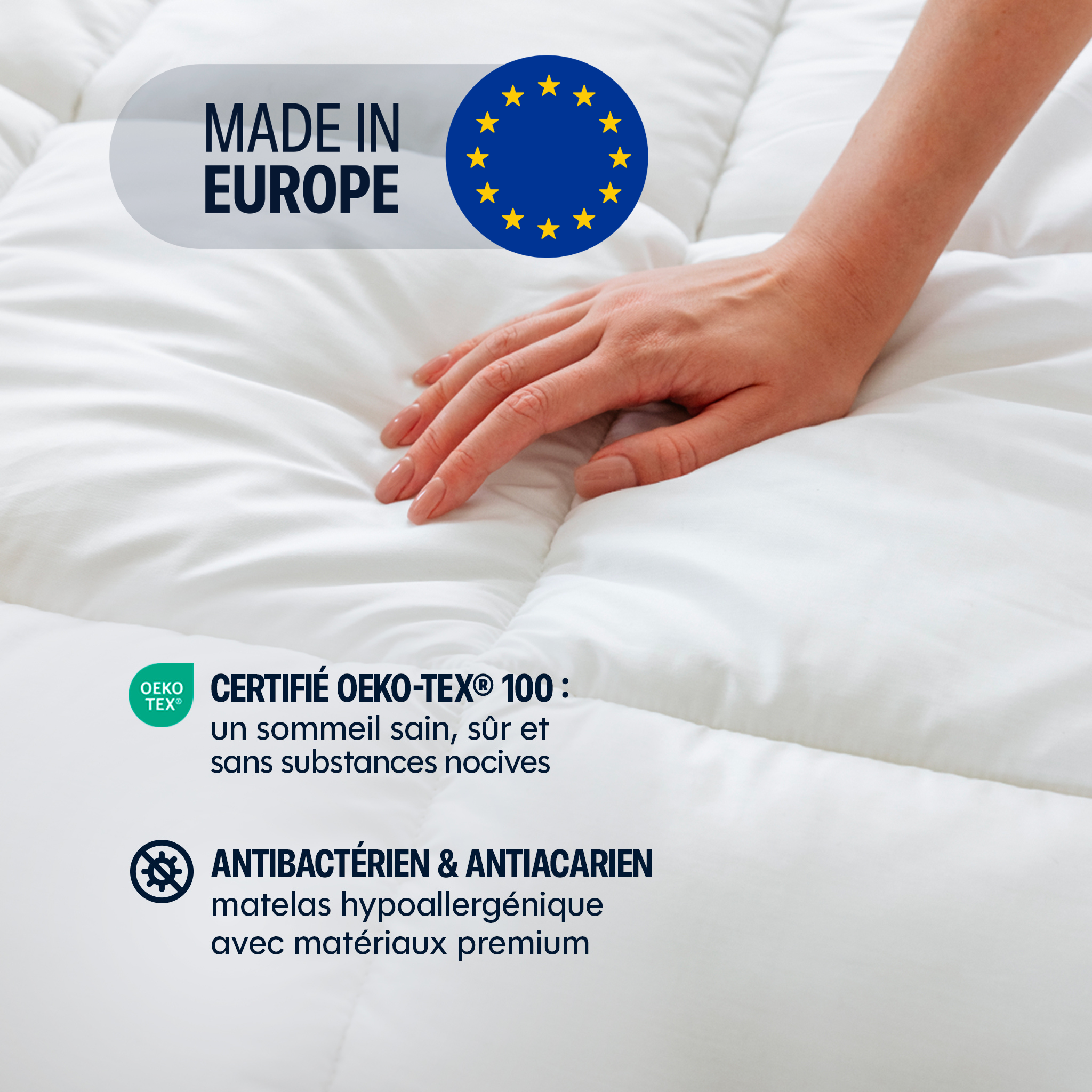Winter Duvet - 100% Siliconized Hollow Fibers - Cotton Cover