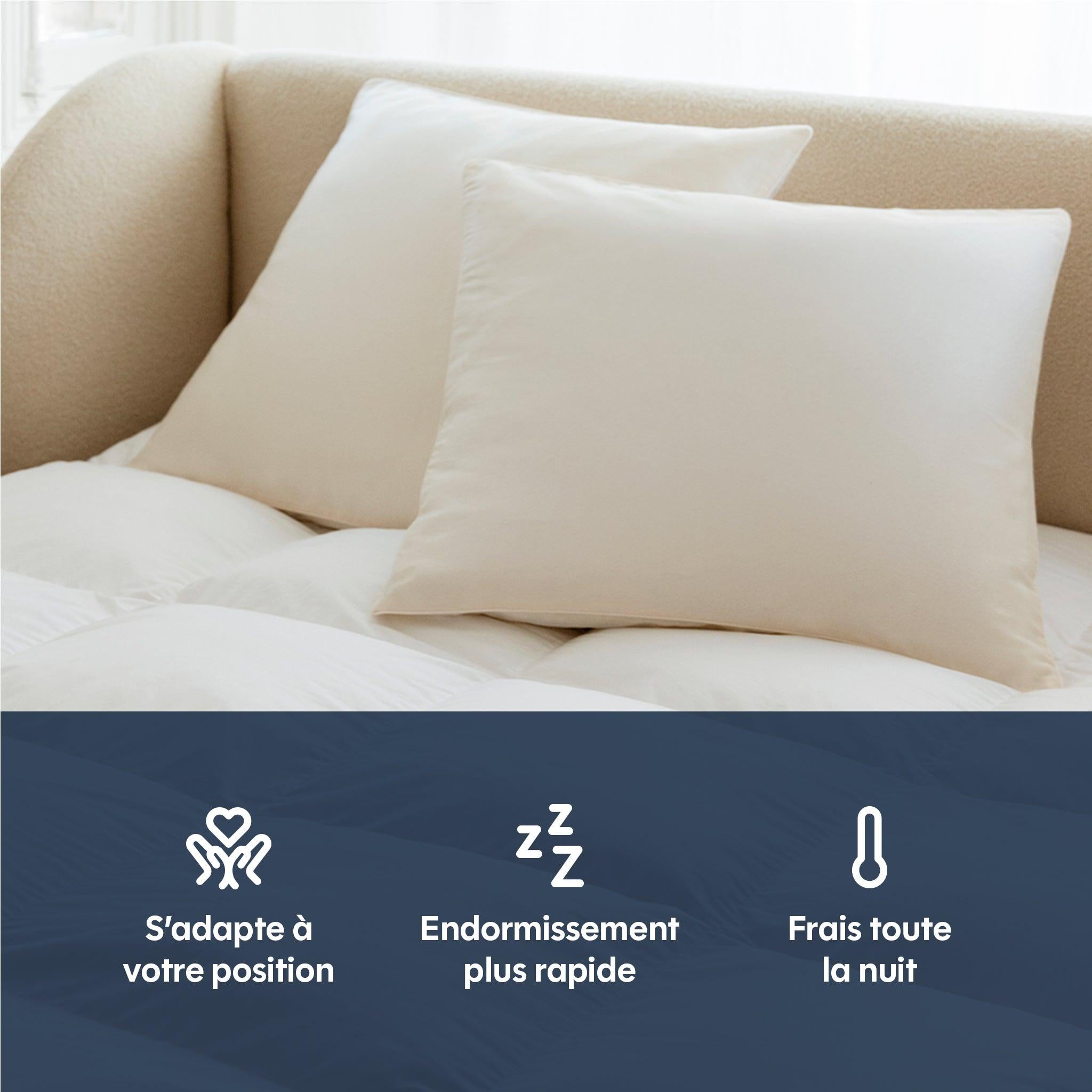 Set Of 2 Polyester Pillows - Fluffy