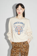 The Eddie Leo Embroidery Sweatshirt Beige