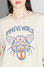 The Eddie Leo Embroidery Sweatshirt Beige