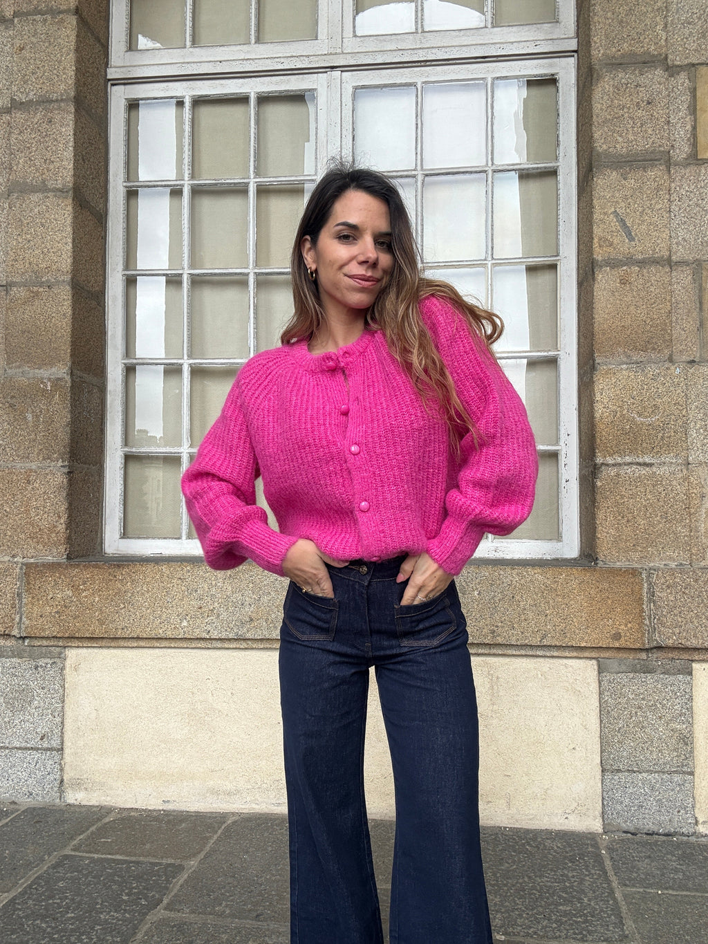 Cárdigan Irene Fucsia