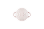 Mini-Cocotte Ronde Céramique - 10Cm - Chiffon Pink - Bouton Coloré