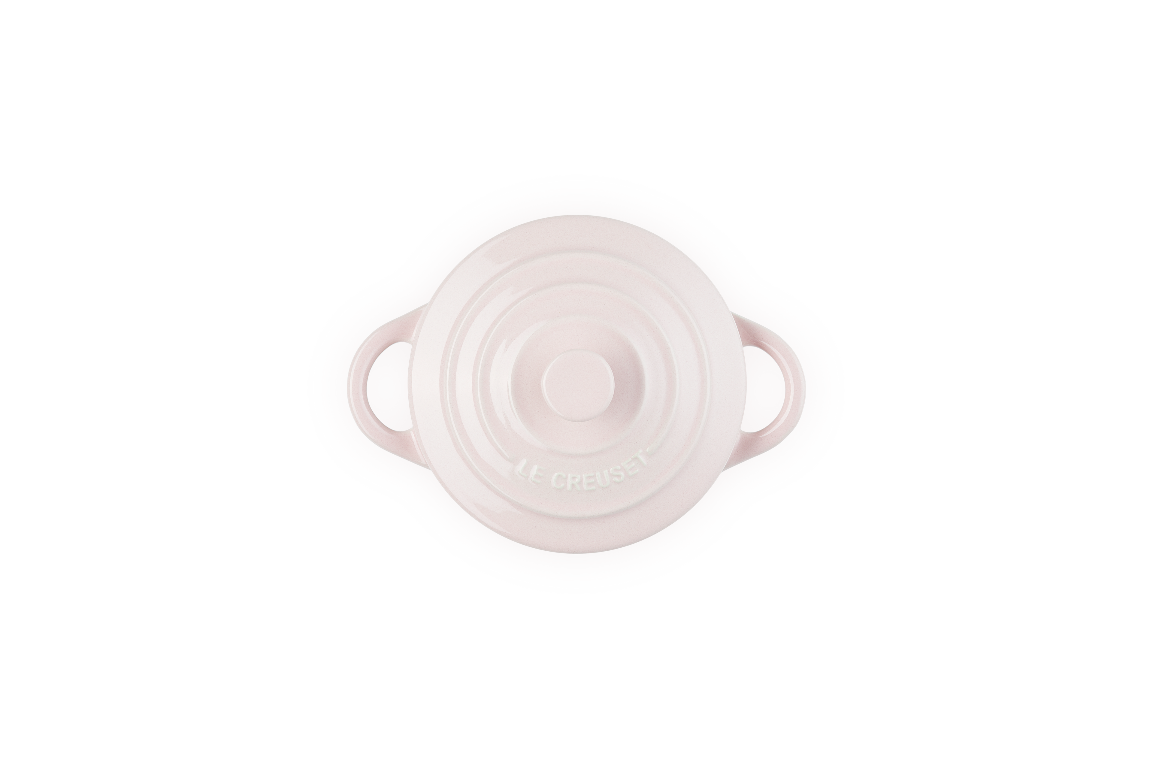 Mini-Cocotte Ronde Céramique - 10Cm - Chiffon Pink - Bouton Coloré