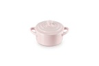 Mini-Cocotte Ronde Céramique - 10Cm - Chiffon Pink - Bouton Coloré