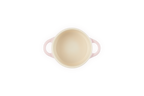 Mini-Cocotte Ronde Céramique - 10Cm - Chiffon Pink - Bouton Coloré