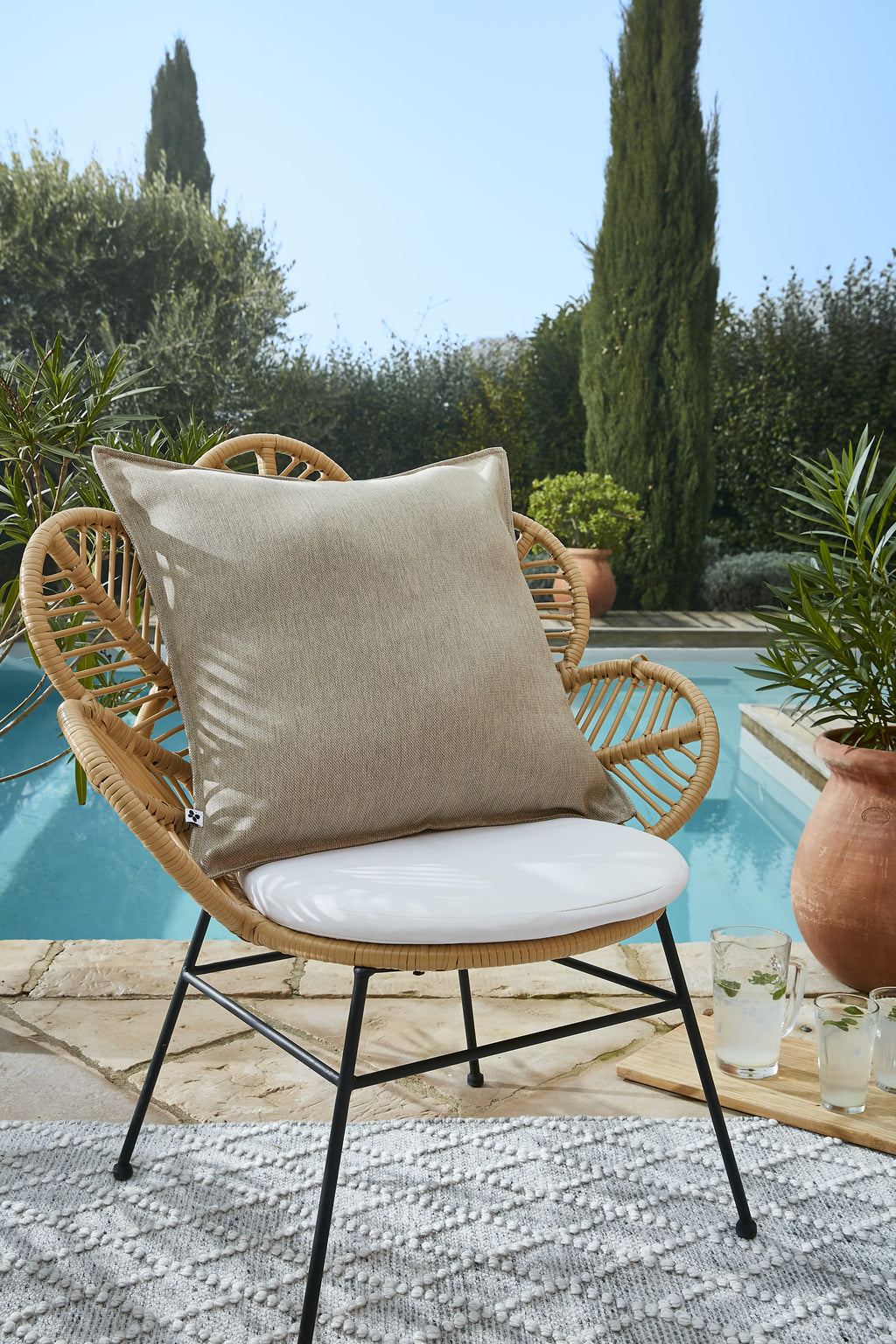 Naïa - Housse De Coussin - Polypropylène - Sable