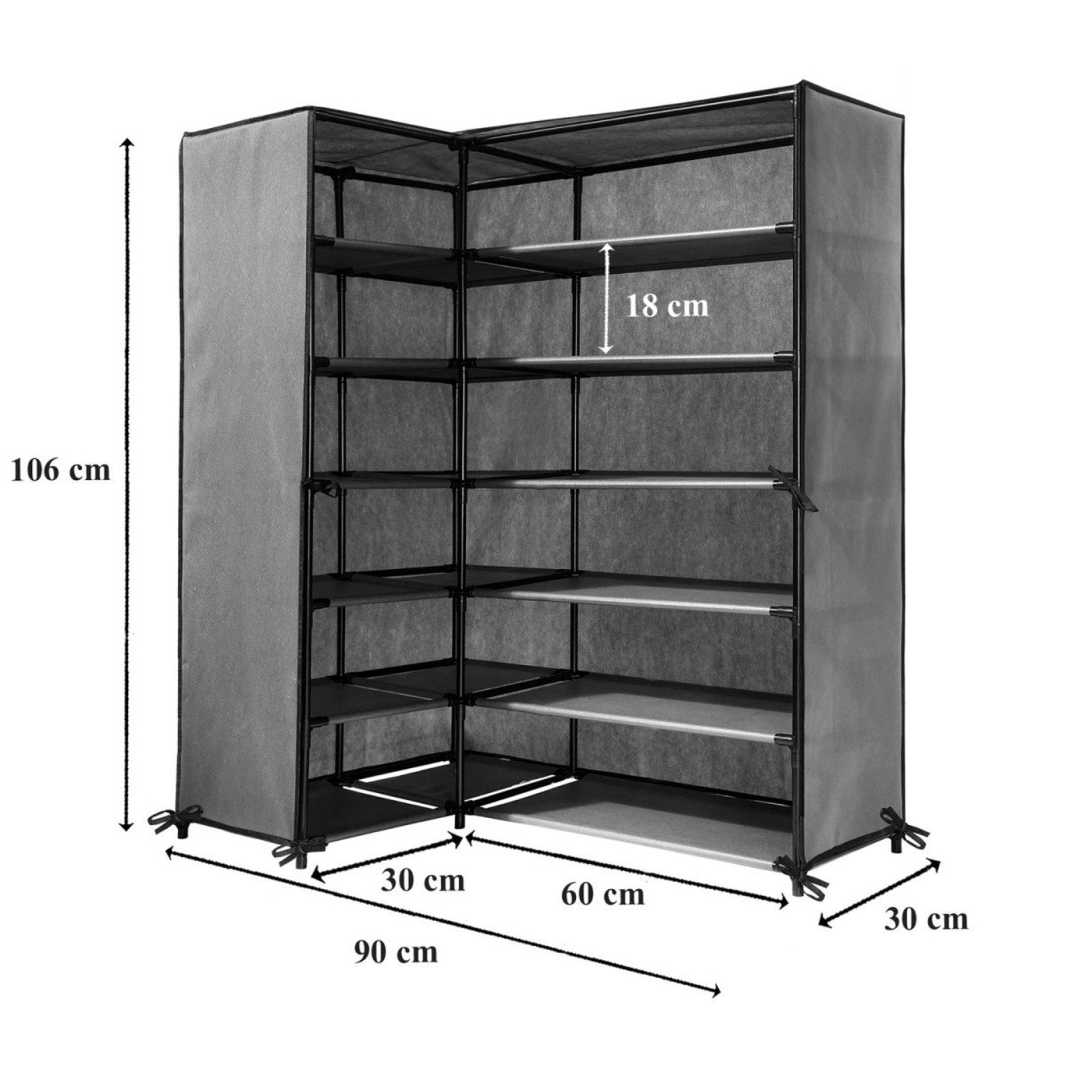 Shoe Cabinet - Grey