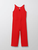 Combinaison Fine Bret - Rouge Vif Uni - Fille