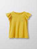 Camiseta Flying Man - Lisa Verde Medio Con Decoración - Niña