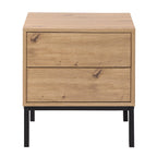 Lenny - 2 Drawer Bedside Table - Oak