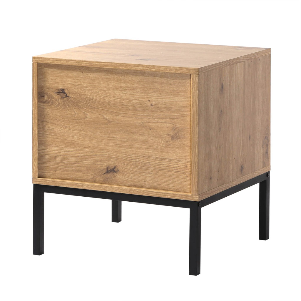Lenny - 2 Drawer Bedside Table - Oak