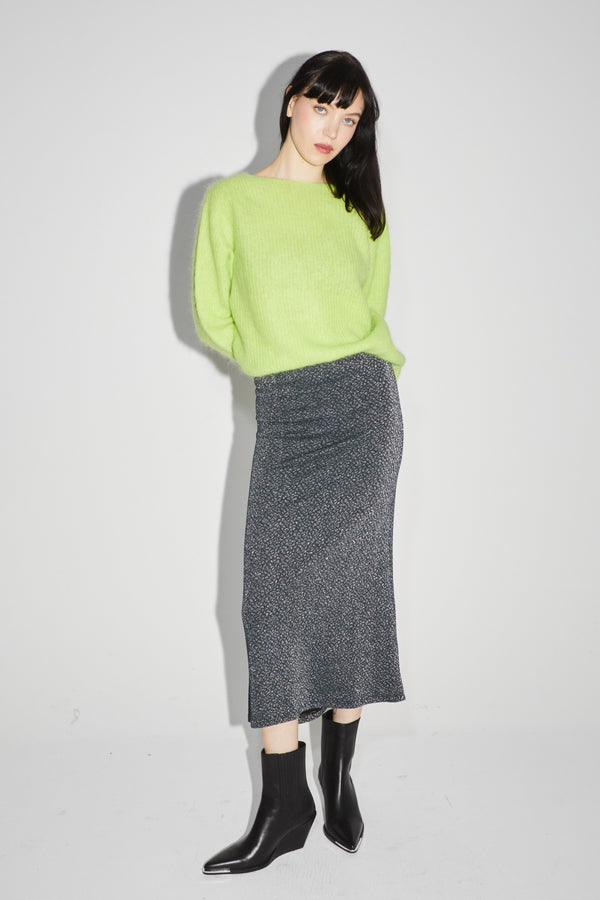 La Maxi Skirt Serena En Tricot Léo Green
