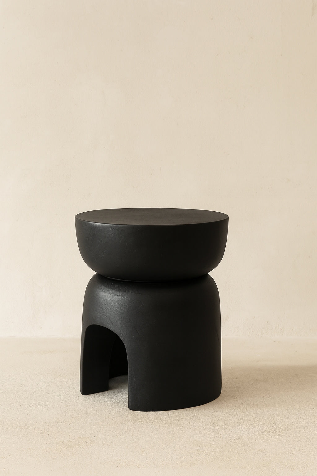 Mueble auxiliar de árbol - Madera de Paulownia - Negro