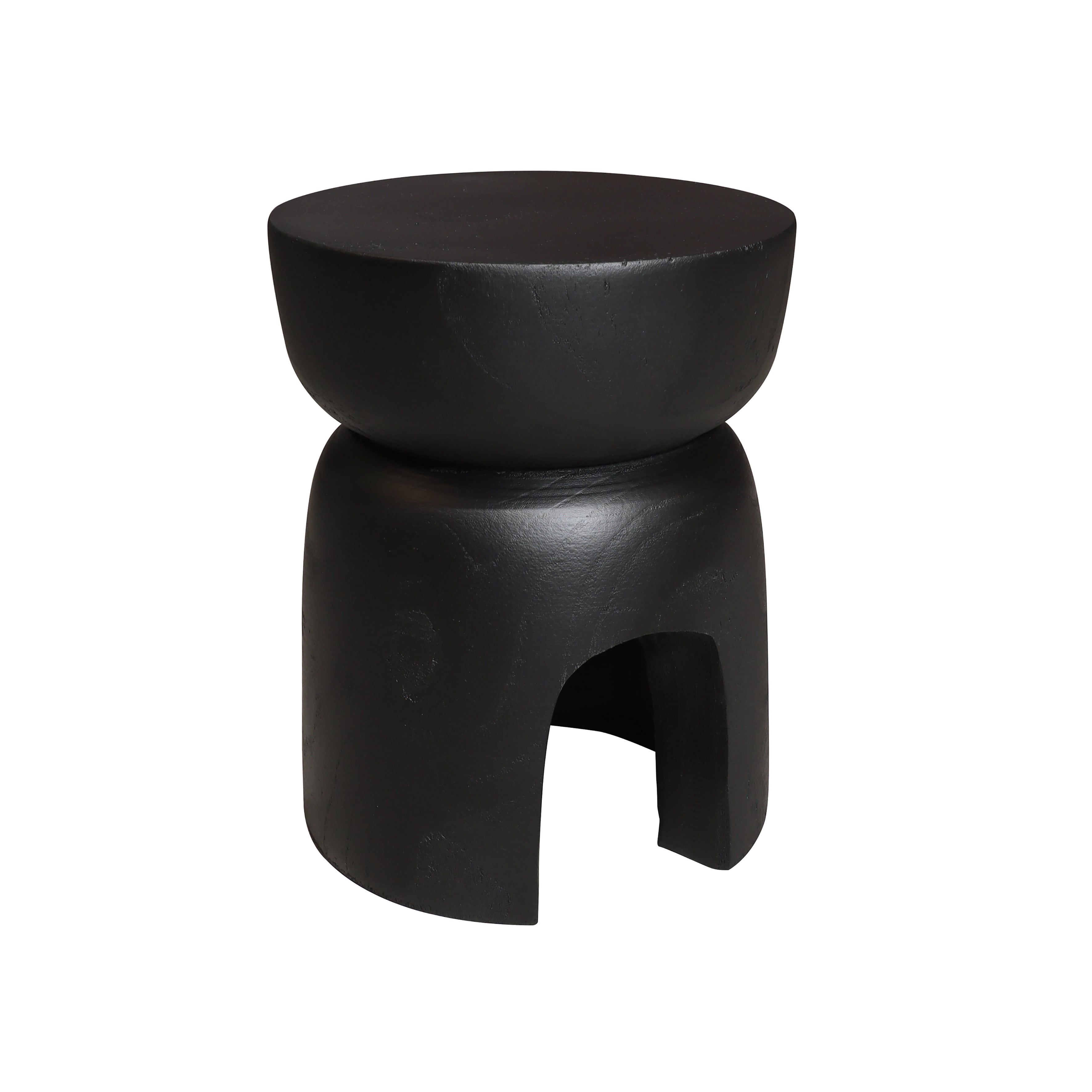 Mueble auxiliar de árbol - Madera de Paulownia - Negro