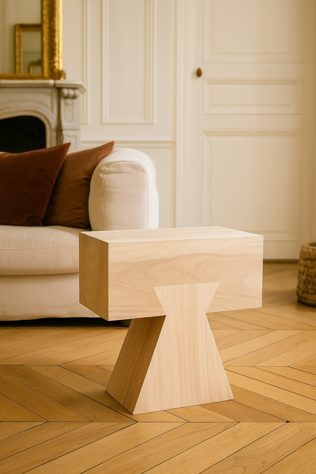 Mueble auxiliar Line - Madera de Paulownia natural