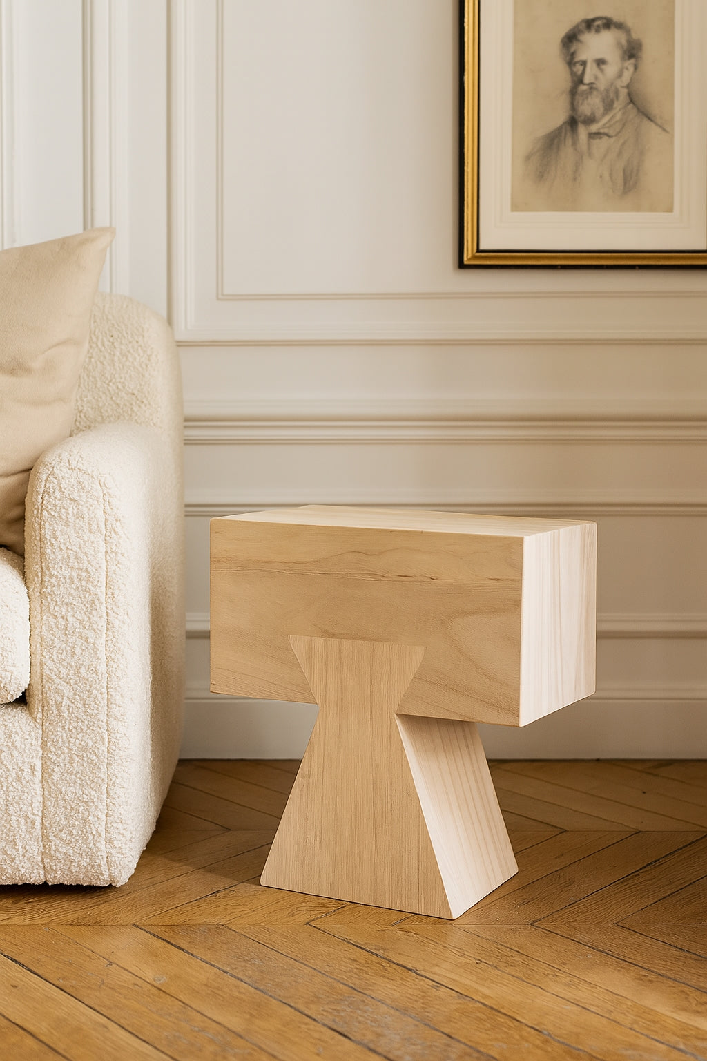 Mueble auxiliar Line - Madera de Paulownia natural